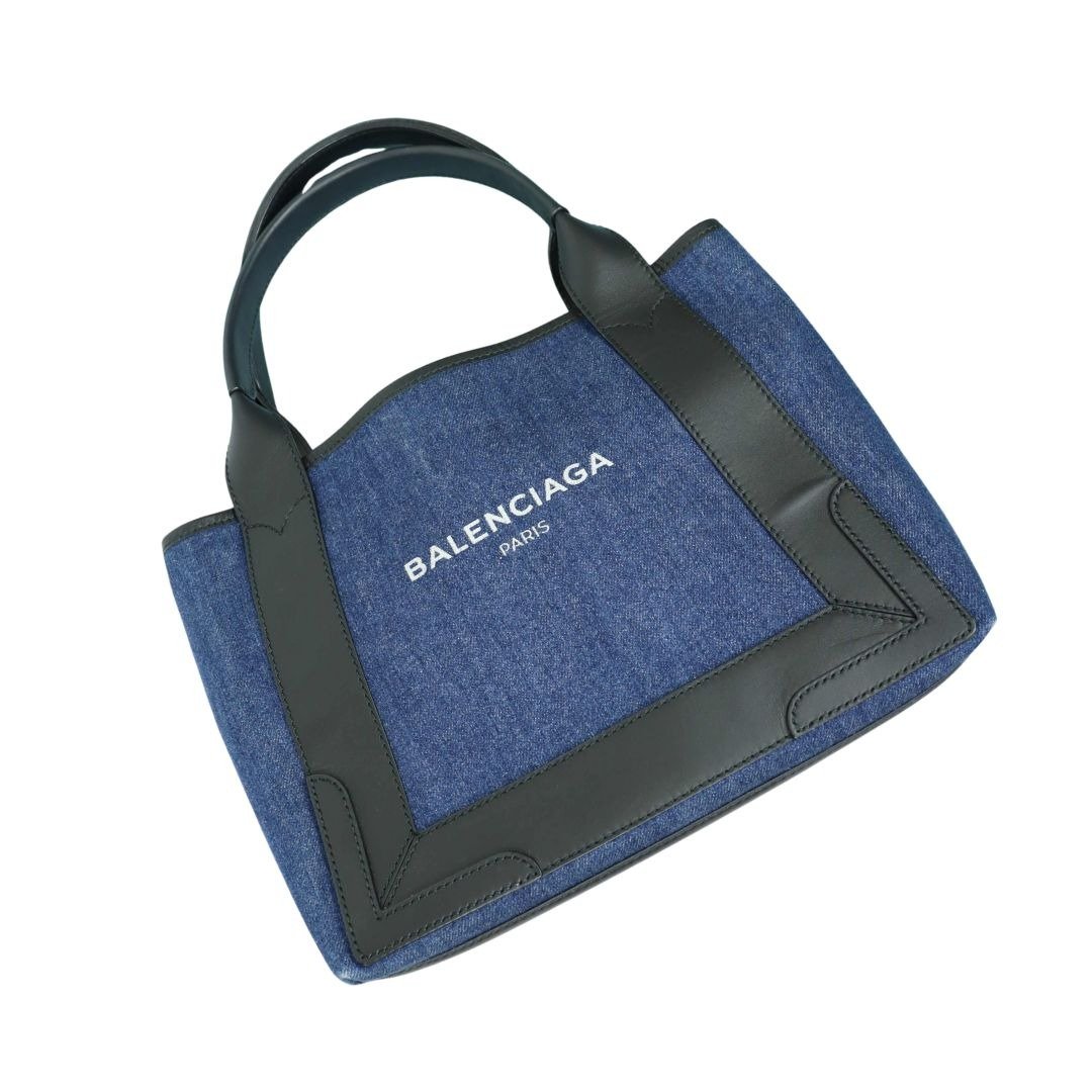 BALENCIAGA 海军蓝卡巴斯 S 丹宁托特包 - 00964 - 手提包/手提袋 - 真皮 蓝色