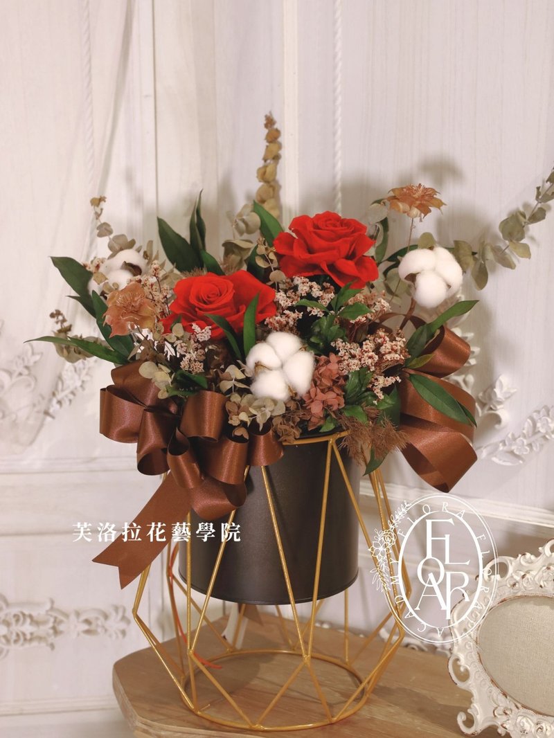 永生桌花 - 干燥花/捧花 - 植物．花 红色