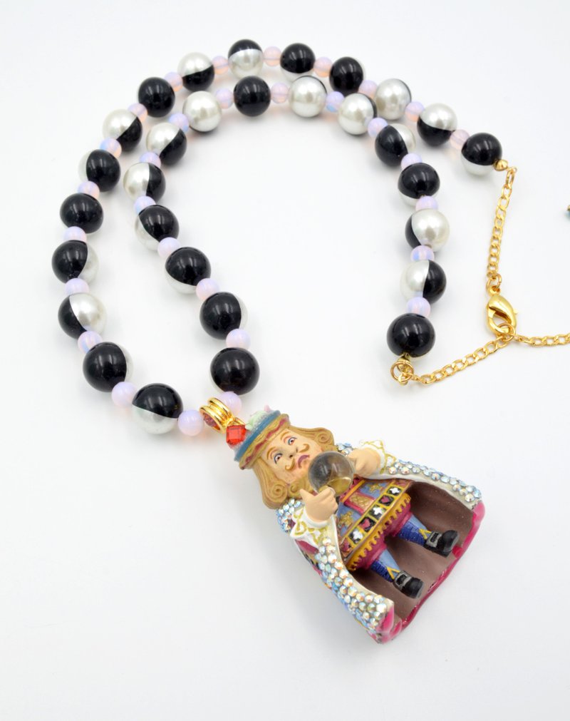 爱丽丝故事国王颈链 水晶球款式 镀真金项链 King Necklace - 项链 - 塑料 
