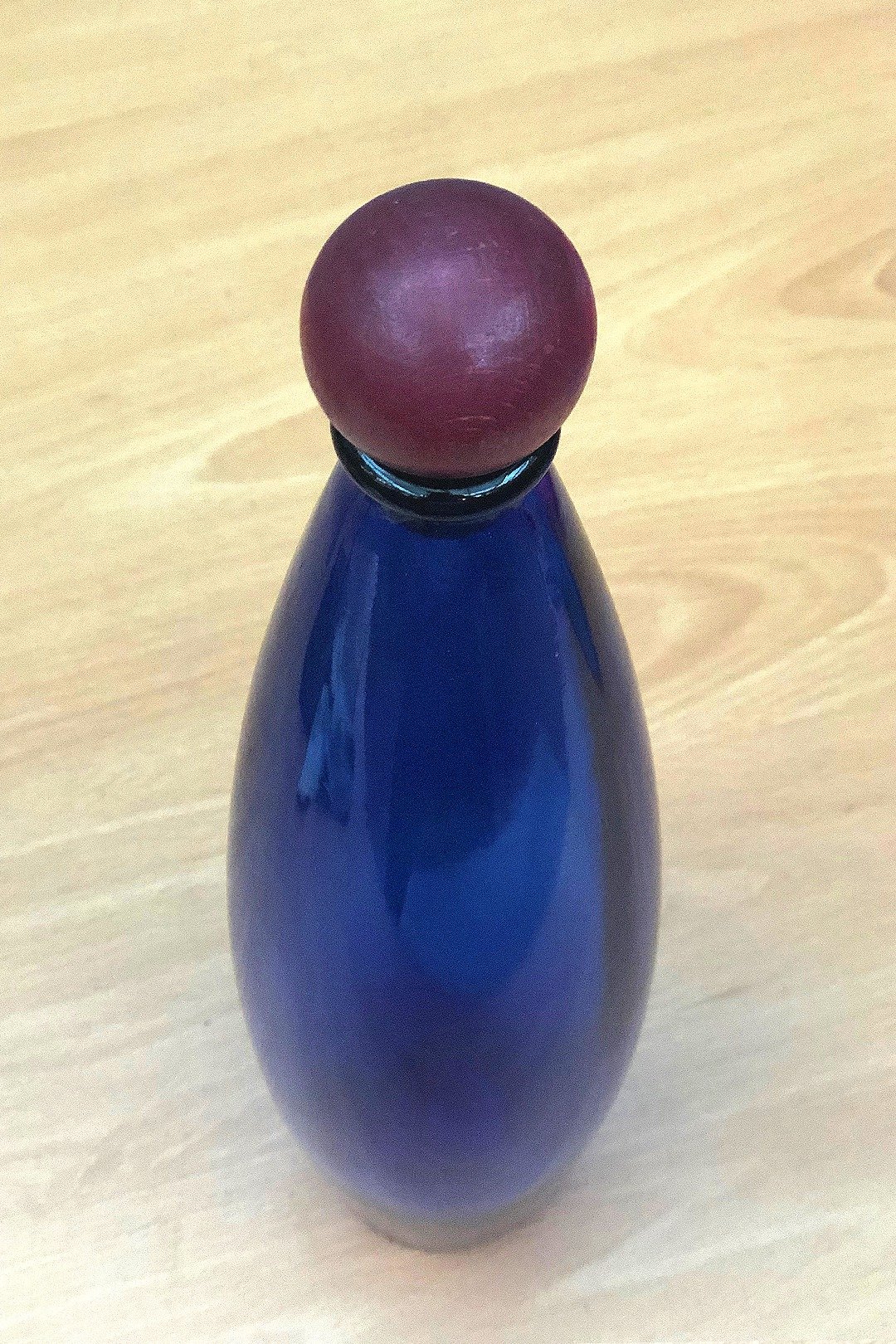 小丑鼻子蓝色玻璃瓶 - 花瓶/陶器 - 玻璃 蓝色