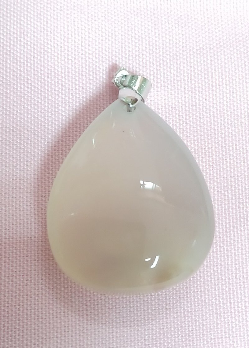 天然玉髓吊坠 - 项链 - 半宝石 