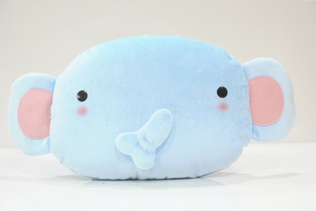 Bucute防火象~汽车颈枕/手工/全球限量/礼物/汽车配件 - 枕头/抱枕 - 粘土 蓝色