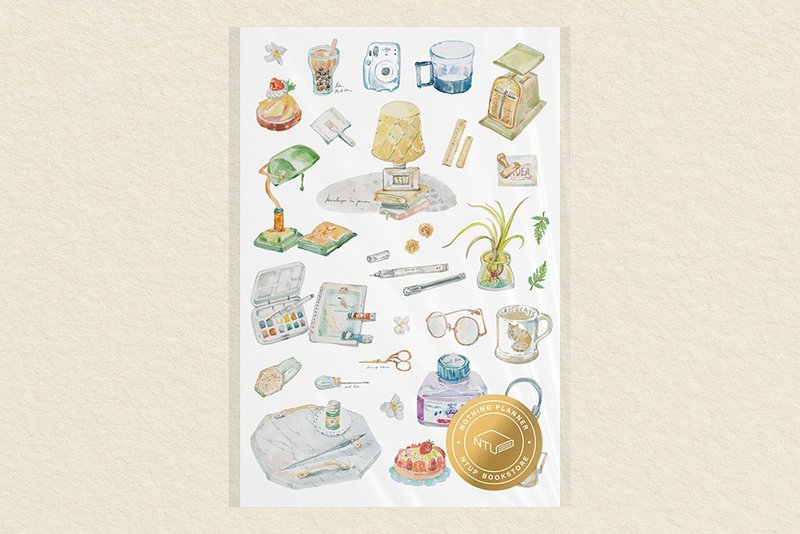 ntu-authentic 台湾大学 NOTHING PLANNER 转印贴纸 午茶时光 - 贴纸 - 纸 多色