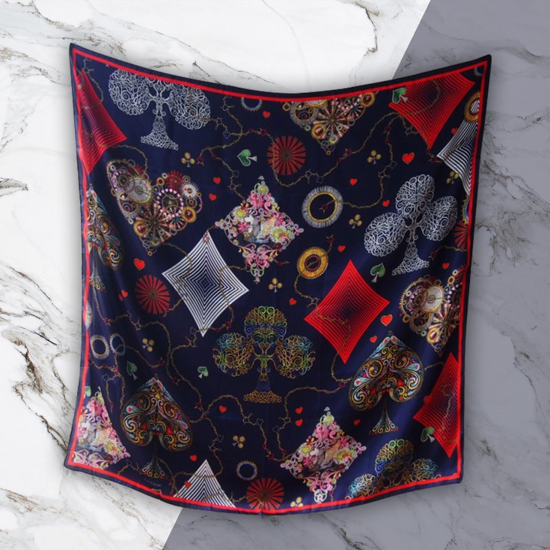 Blue Magician Scarf - Magician Collection - 丝巾 - 丝．绢 蓝色