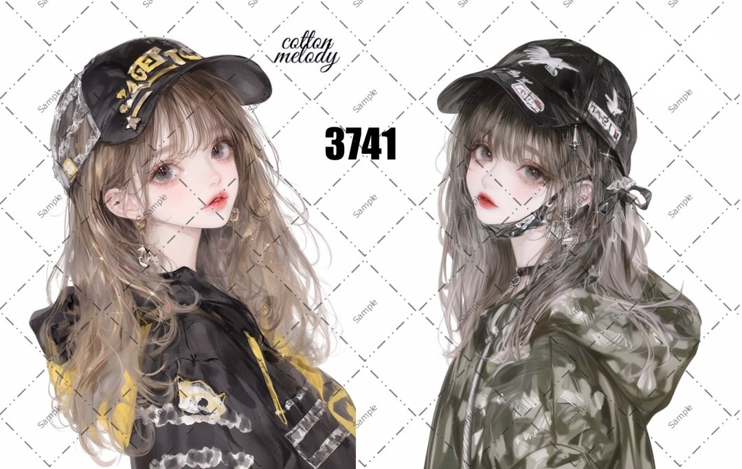 original sticker no.3741 人物贴纸 原创贴纸 原创人物贴纸 装饰贴纸 cotton melody - 贴纸 - 纸 