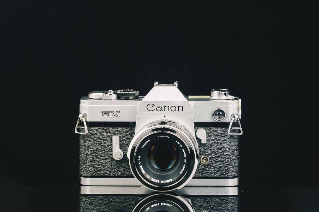 Canon FX+Canon FL 50mm F/1.8 #3395 #135底片相机 - 相机 - 其他金属 黑色