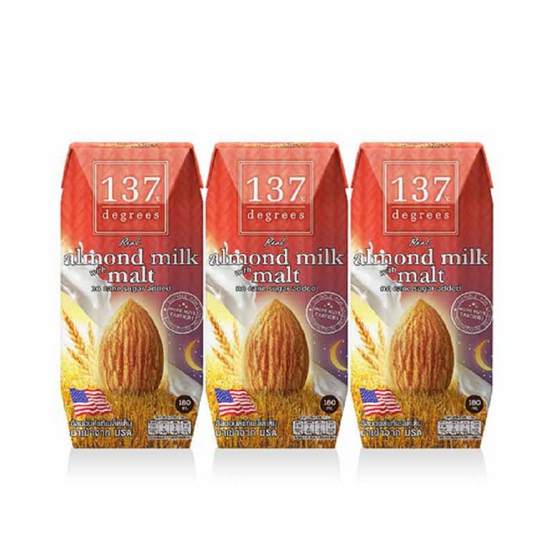 【3V惟根小镇生机坚果艿】高纤-加州杏仁麦芽(180ml*36) - 奶类/豆浆 - 新鲜食材 