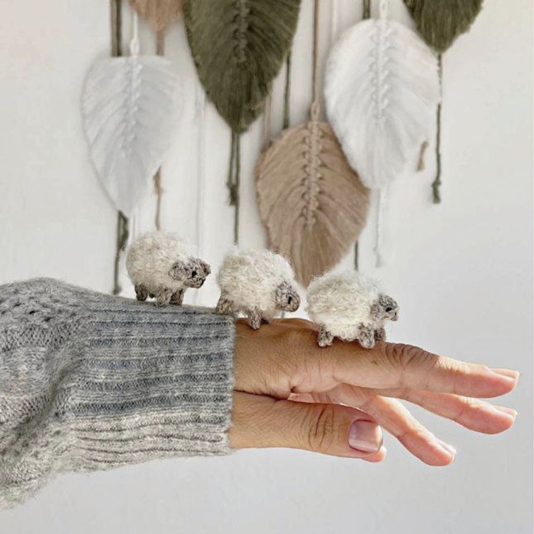 Mini sheep knitting pattern Tiny pet pattern. English and Russian PDF. - 手工艺教程/工具书 - 其他材质 
