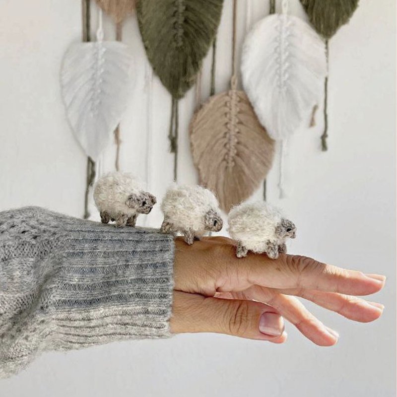 Mini sheep knitting pattern Tiny pet pattern. English and Russian PDF. - 手工艺教程/工具书 - 其他材质 