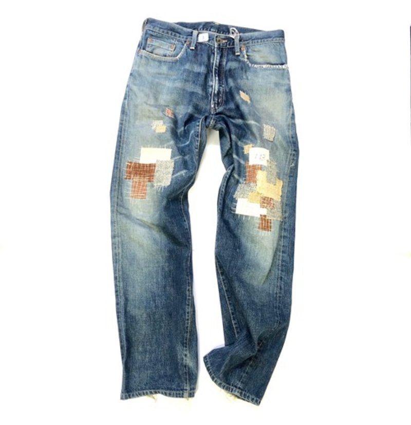 拼接牛仔裤1 修补 edited repair & compagnie - 女装长裤 - 棉．麻 