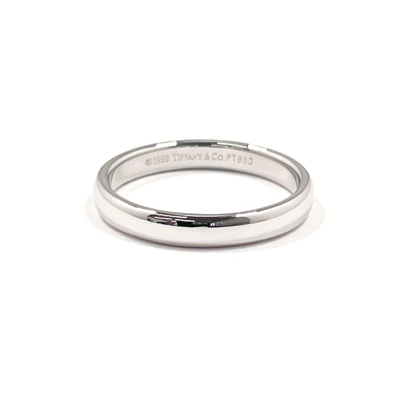 【日本直送 二手美品】13.5号 蒂芙尼 TIFFANY&Co. 戒指 婚戒 band ring Forever Pt950 - 戒指 - 贵金属 银色