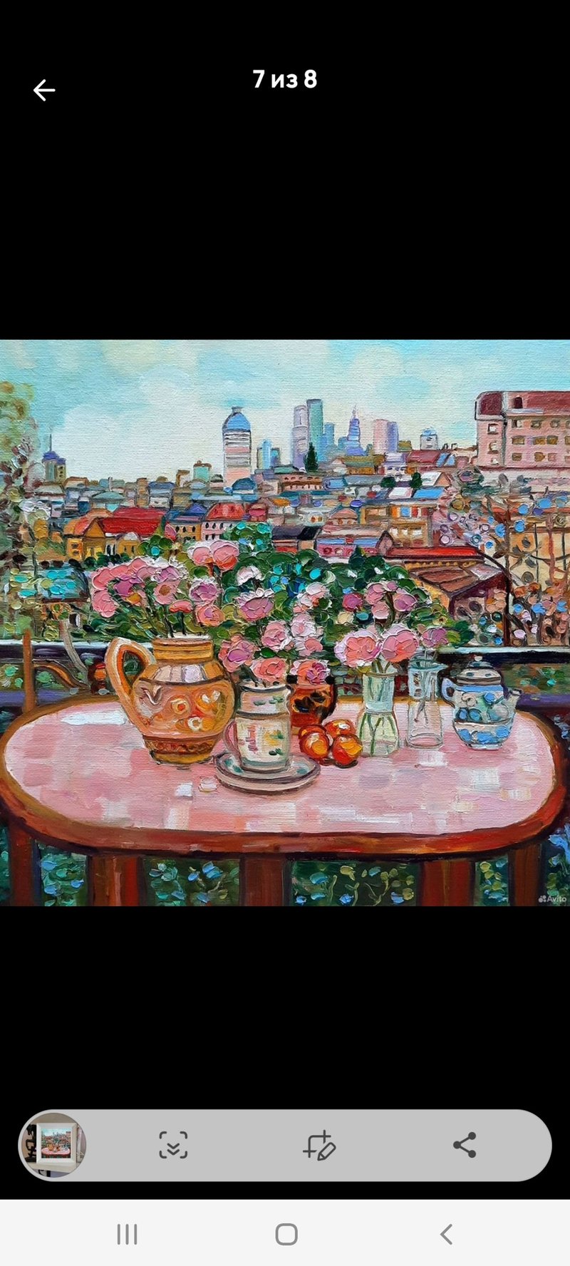 窗边玫瑰画 原创艺术油画 纸板油画 30x30 平方米 - 墙贴/壁贴 - 其他材质 粉红色