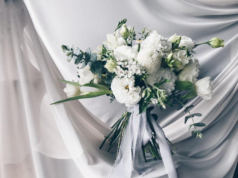 Flower Bouquet !【众神之王-Zeus】捧花 鲜花 求婚 婚礼 花束L - 干燥花/捧花 - 植物．花 白色