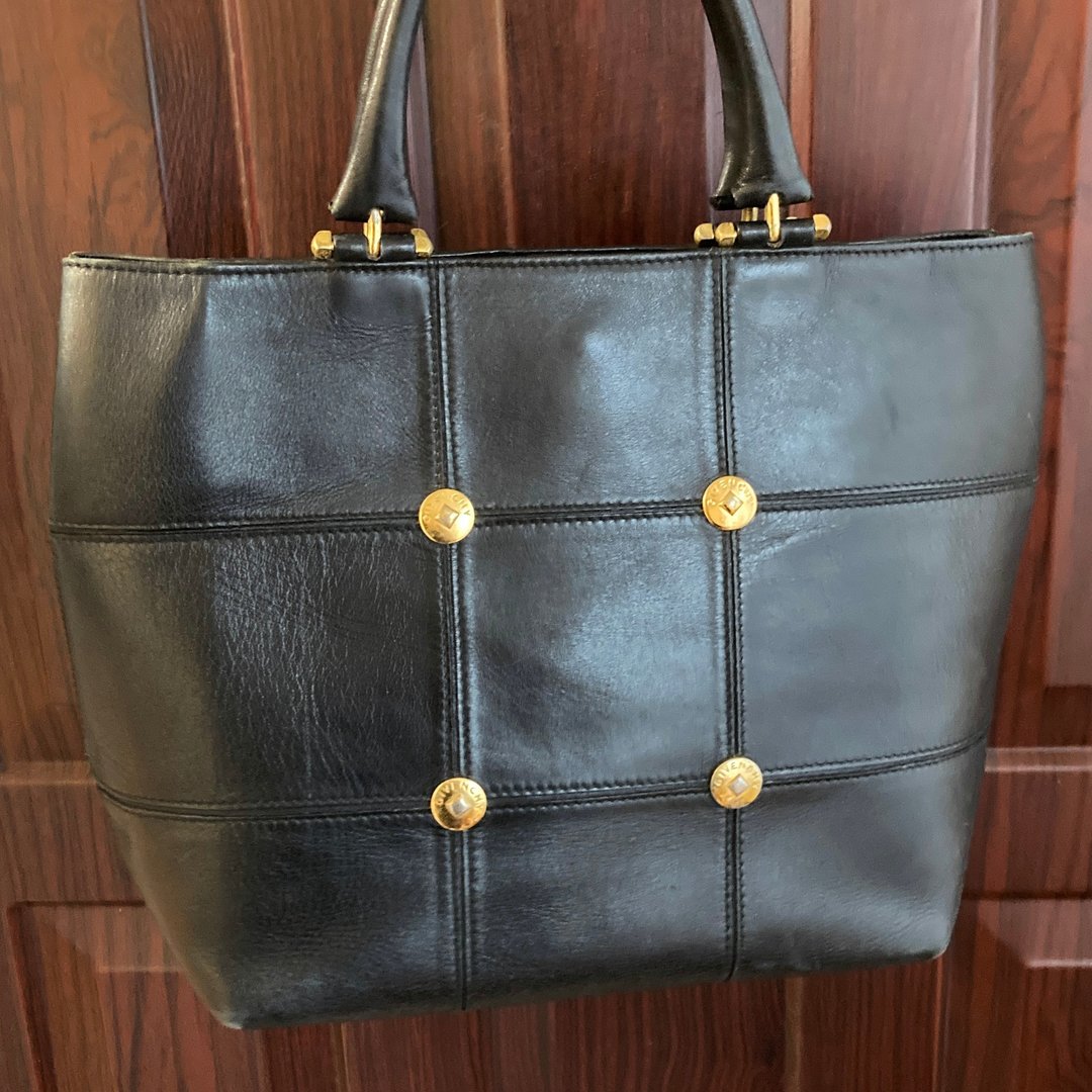 GIVENCHY 纪梵希 瑞士制 黑色 真皮 手提 肩背 古董包 vintage - 手提包/手提袋 - 真皮 黑色