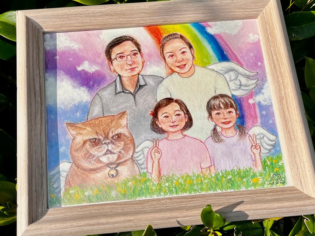 多人似颜绘连8R相框 - 订制画像 - 纸 多色