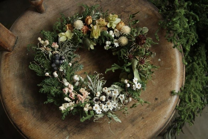 森 圣诞花圈 圣诞礼物 交换礼物 - 摆饰 - 植物．花 绿色