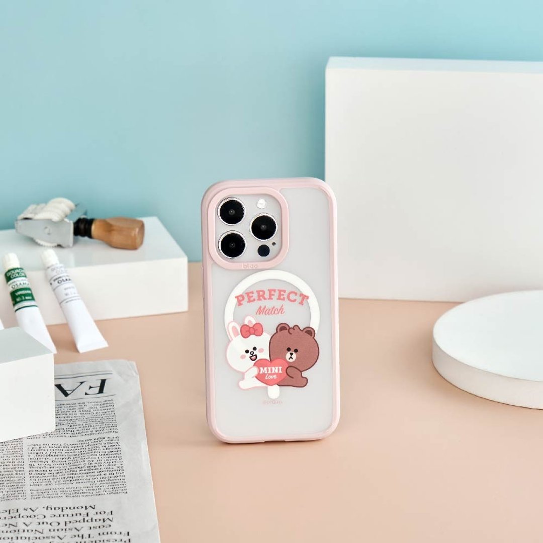 LINE FRIENDS MINI-完美绝配极光雾透MagSafe iPhone手机壳 - 手机壳/手机套 - 塑料 多色