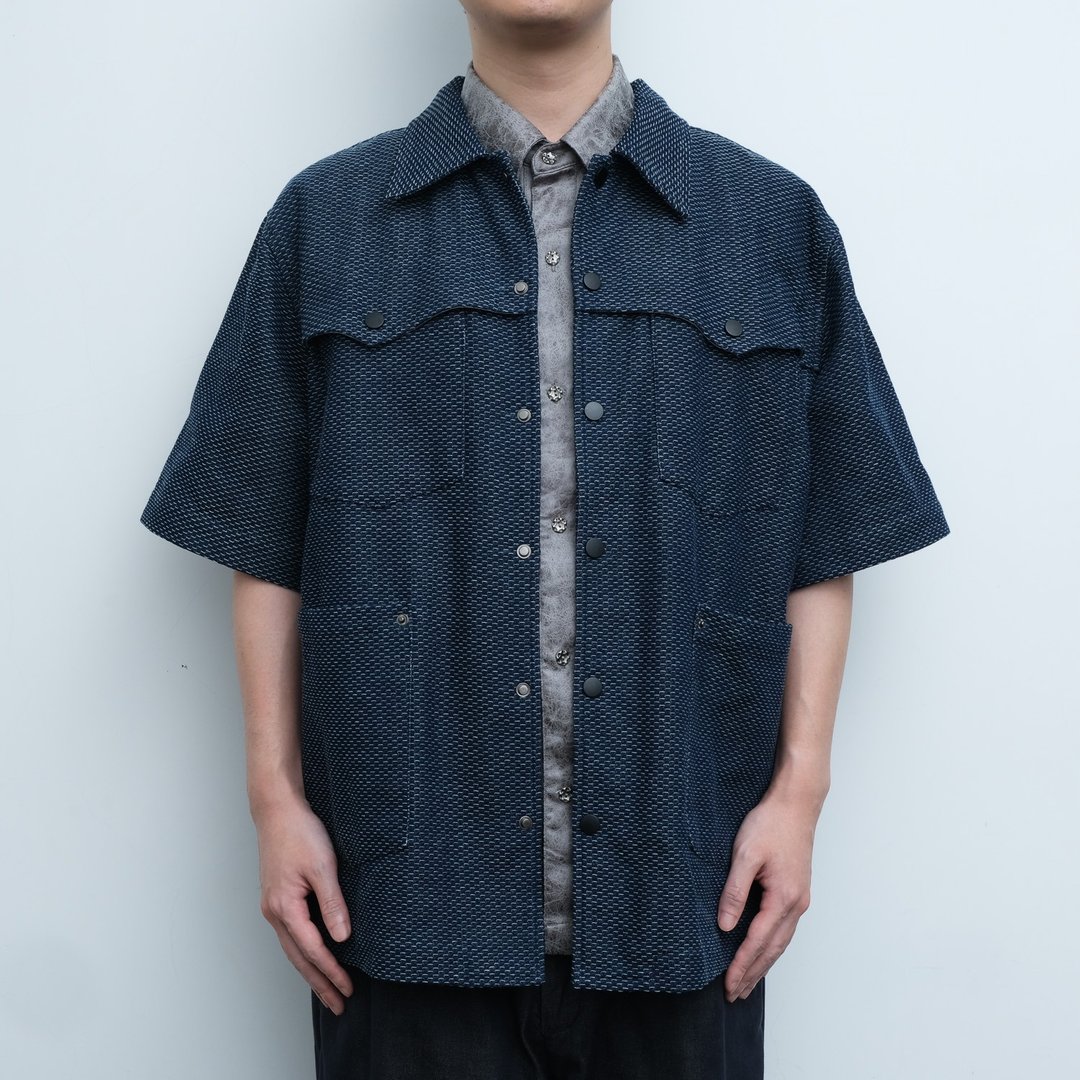KAIKAI - Insomnia - 针条提花牛仔夹克外套 - 男装外套 - 棉 蓝色