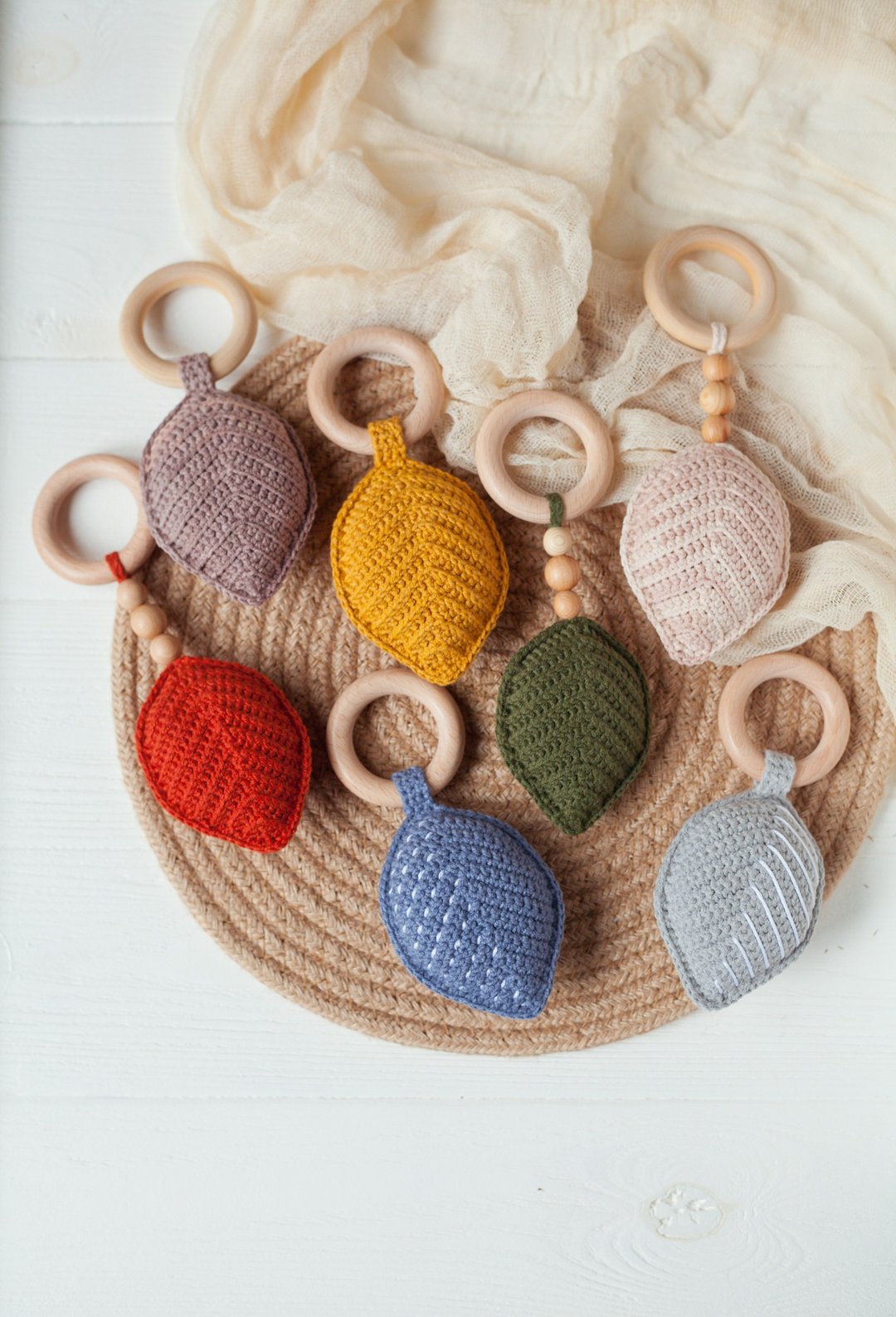 Leaf Baby Rattle Toy Instruction Manual - Digital Item Crochet Pattern - 手工艺教程/工具书 - 其他材质 