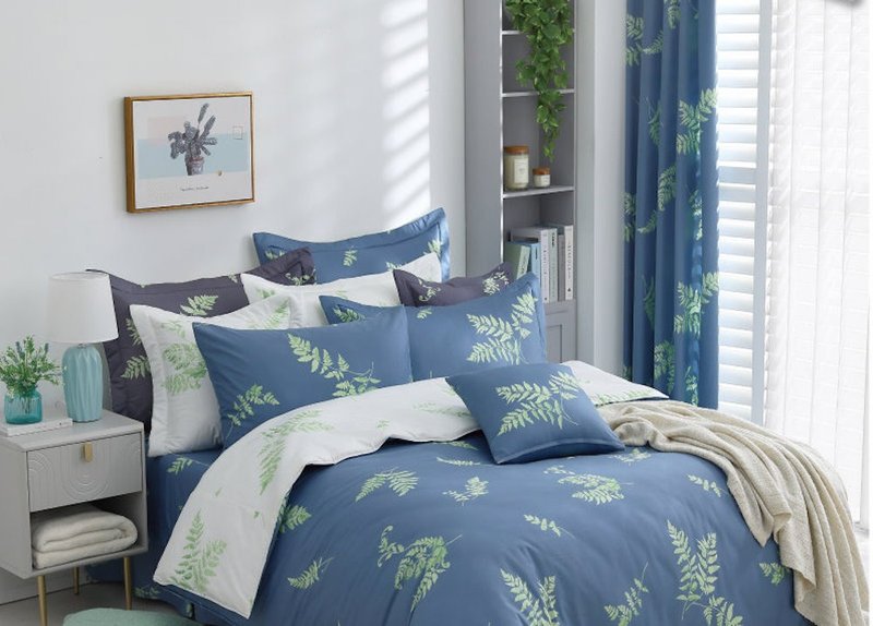 【R915-17 自然写意】100% 40支精梳棉 七件式全套组 - 寝具 - 棉．麻 多色