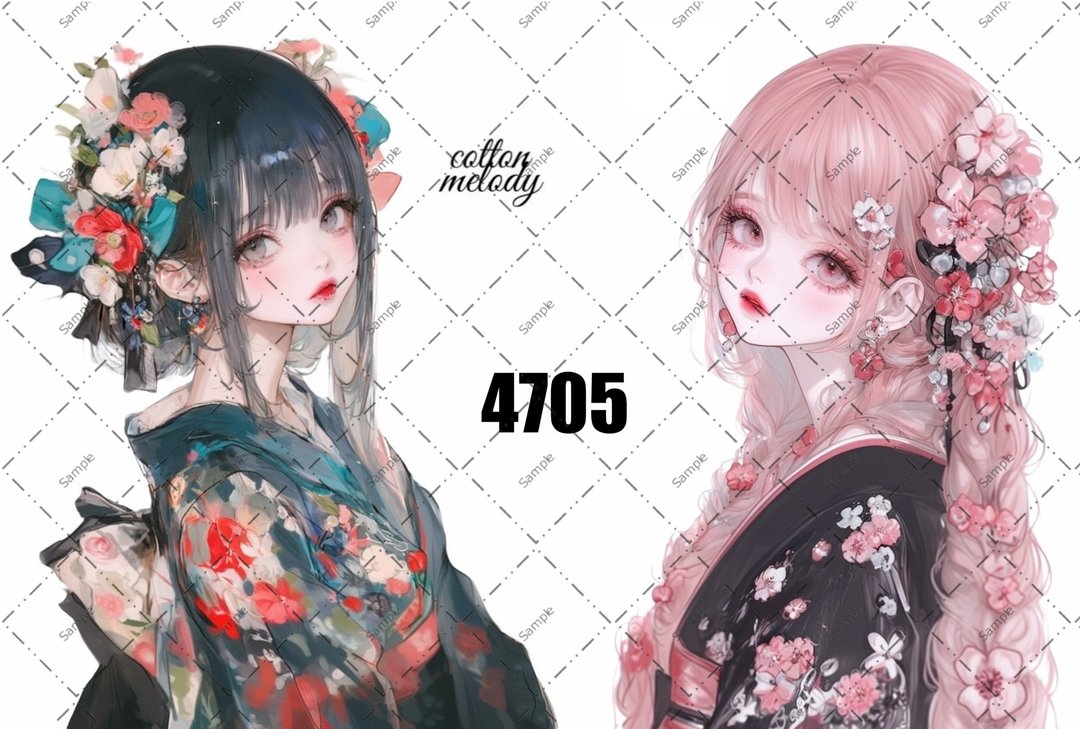 original sticker no.4705 人物贴纸 原创贴纸 原创人物贴纸 装饰贴纸 cotton melody - 贴纸 - 纸 