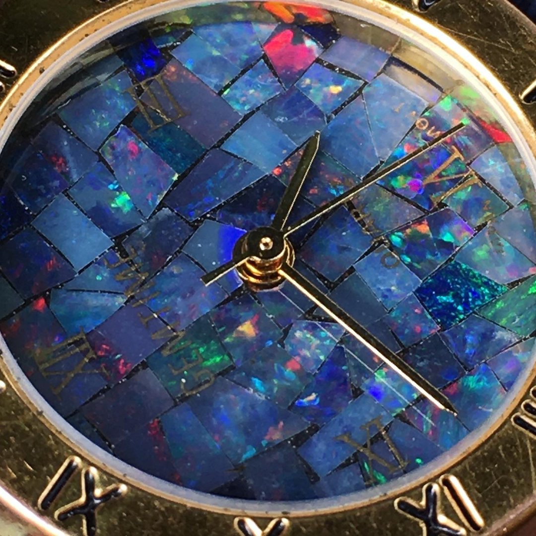 【Lost and find】火彩 古董款 天然石 opal 澳宝 蛋白石 手表 - 女表 - 宝石 蓝色