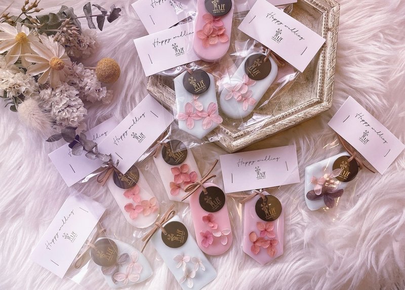 婚礼小物永生花香氛蜡片 - 香薰/精油/线香 - 蜡 粉红色