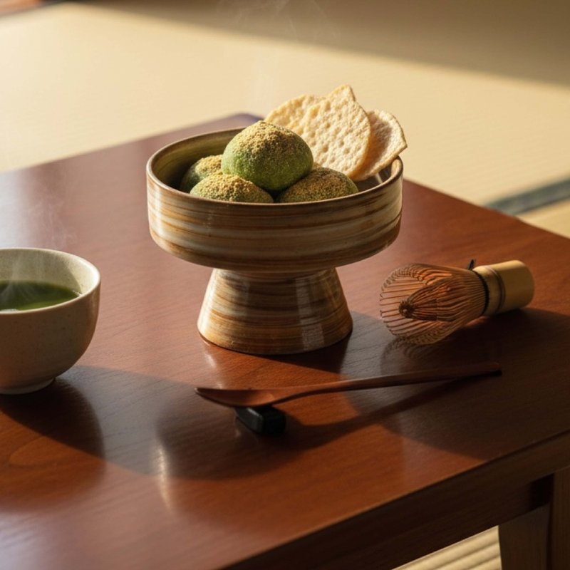 【陶瓷碗】侘寂圈层高脚碗 13 x 9.3 cm - 茶道具 点心盘 花器 - 碗 - 瓷 