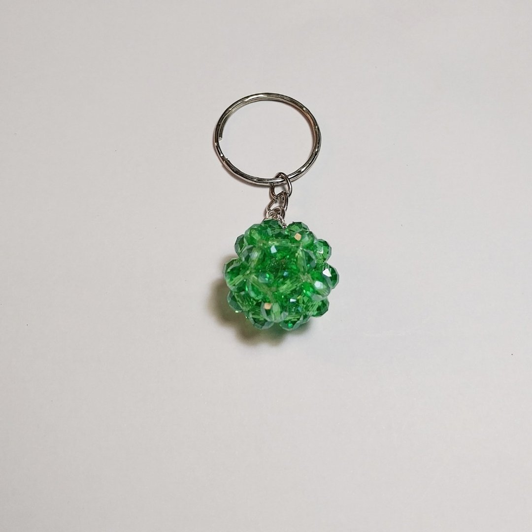 Green Ball Bead Key chain - 吊饰 - 塑料 绿色