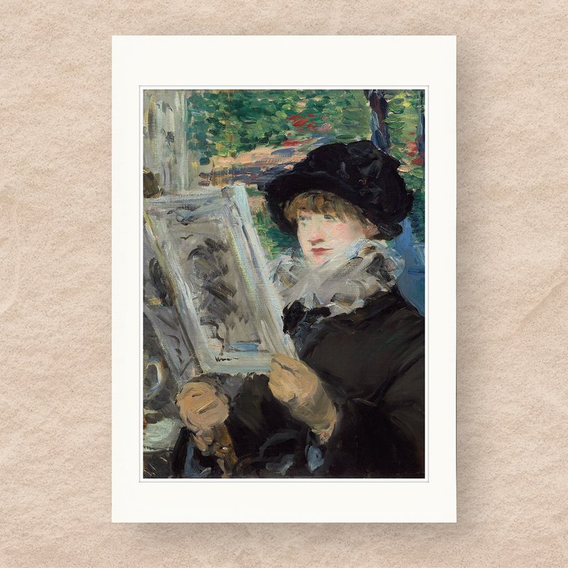 【 艺术画卡 】马奈・在阅读的女人  | B4画卡 - 海报/装饰画/版画 - 纸 多色