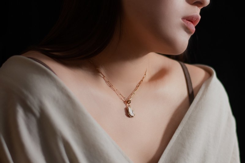 暗室原生 | Memory Ore #003 记忆矿脉项链 ( 孤品 ) - 项链 - 铜/黄铜 金色