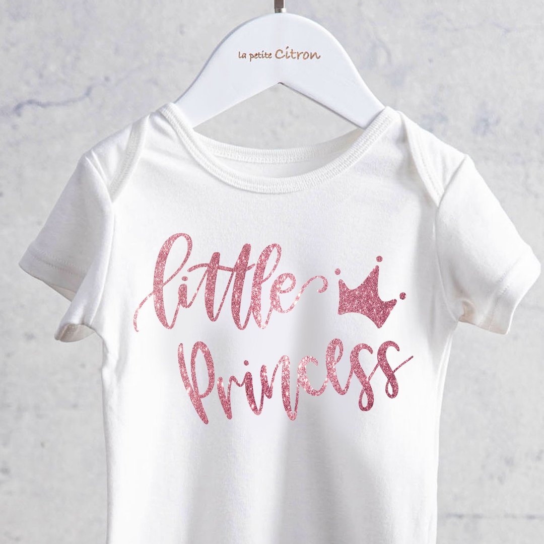 little princess小公主 玫瑰粉烫金包屁衣  女宝专属新生儿周岁礼 - 包屁衣/连体衣 - 棉 白色