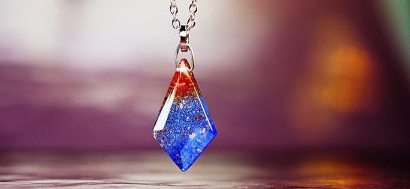 [Made to order] Glittering Labyrinth --Flash of gold - - 项链 - 玻璃 多色