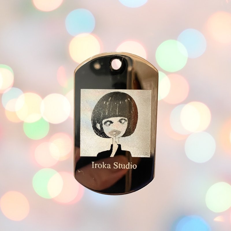 不锈钢标签 Anene-chan - 钥匙链/钥匙包 - 不锈钢 银色