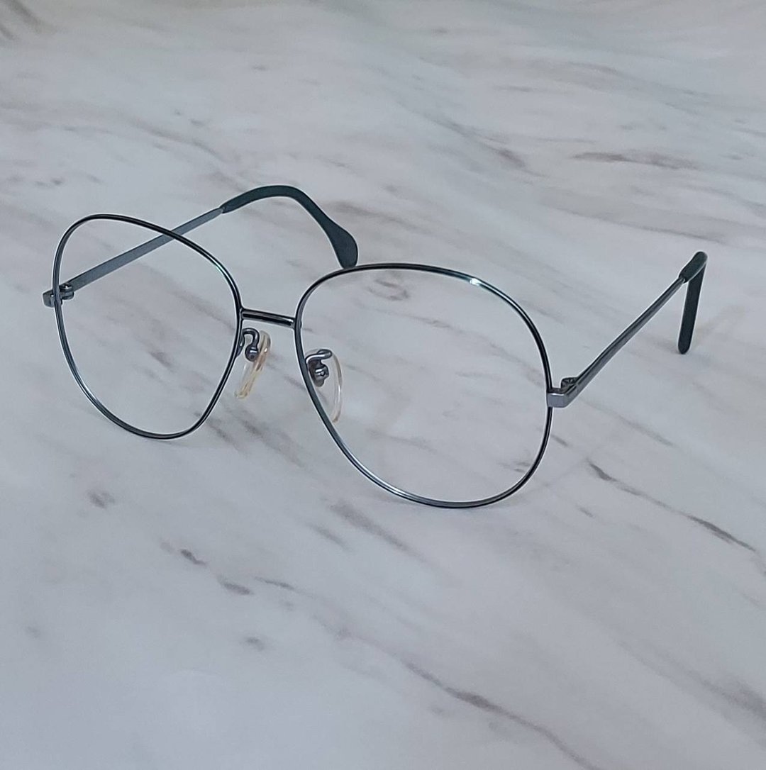 VINTAGE绝版老品全新古董眼镜 西德 zeiss 雾银镶嵌翠绿色烤漆 - 眼镜/眼镜框 - 其他金属 绿色