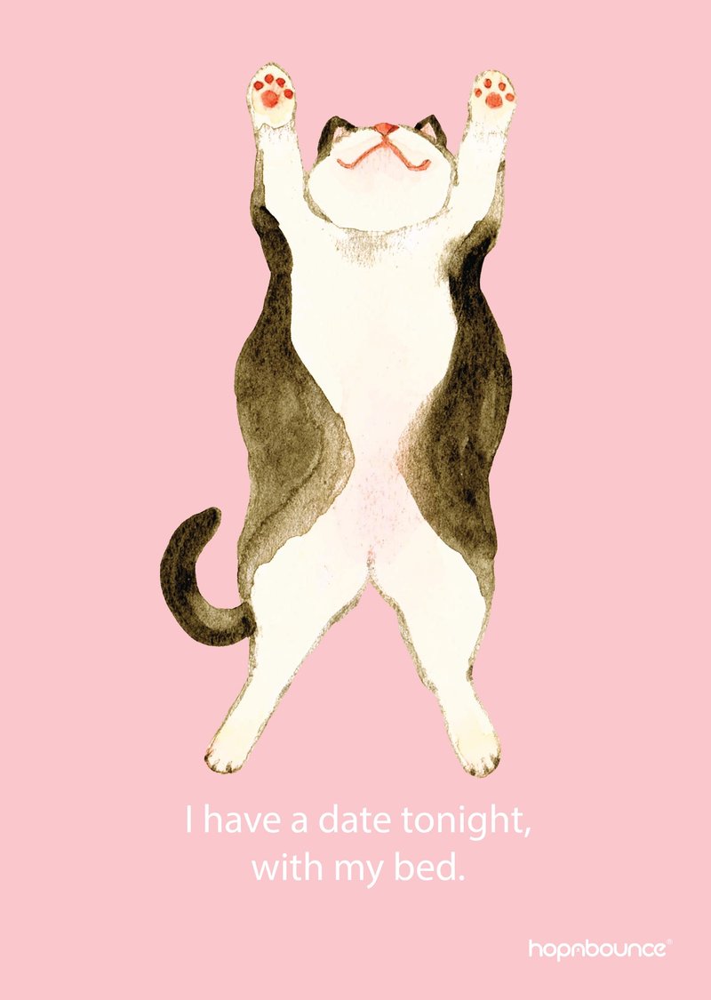 猫猫 猫咪 水彩 手绘 插画 复制画 海报 - 海报/装饰画/版画 - 纸 粉红色