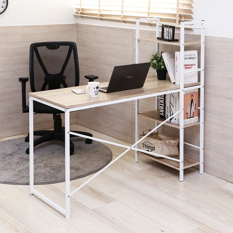 【微慢】MIT多功能120X48厘米双向层架书桌 工作桌 电脑桌 桌子 - 餐桌/书桌 - 木头 咖啡色