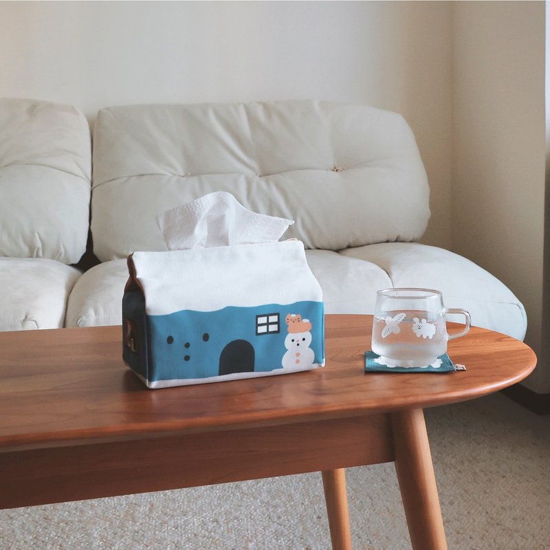 雪屋 / 纸抽套 - 纸巾盒 - 防水材质 蓝色