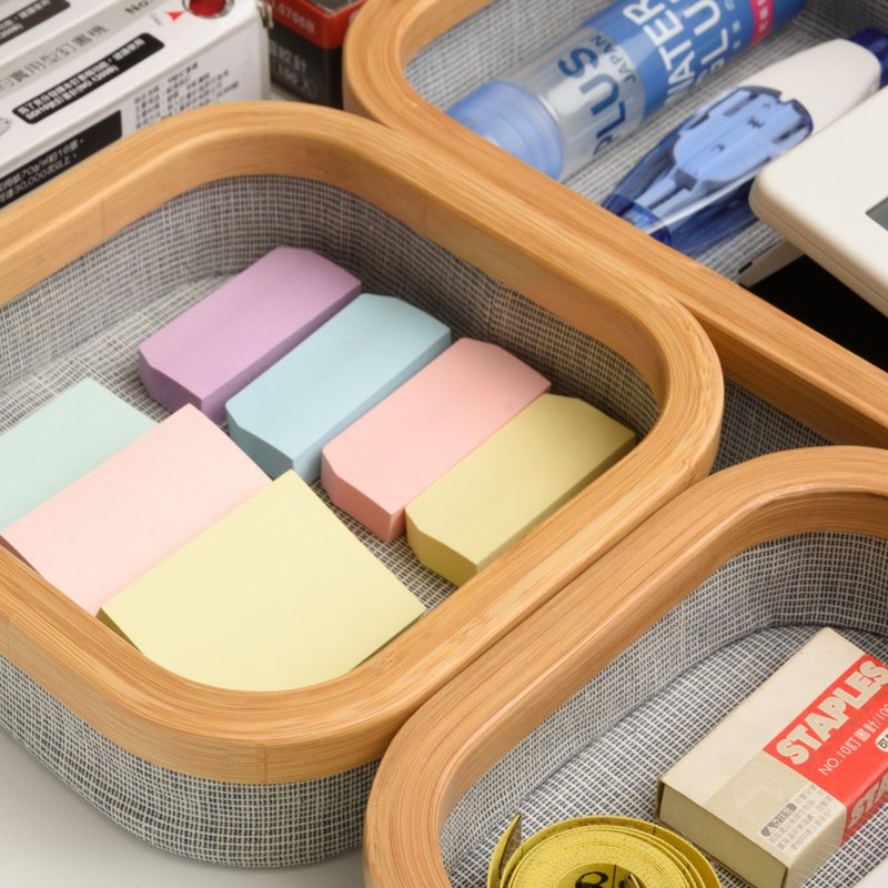 【Gudee】WALT 收纳浅盘 置物浅盘 ( S / M ) - 置物架/篮子 - 竹 白色