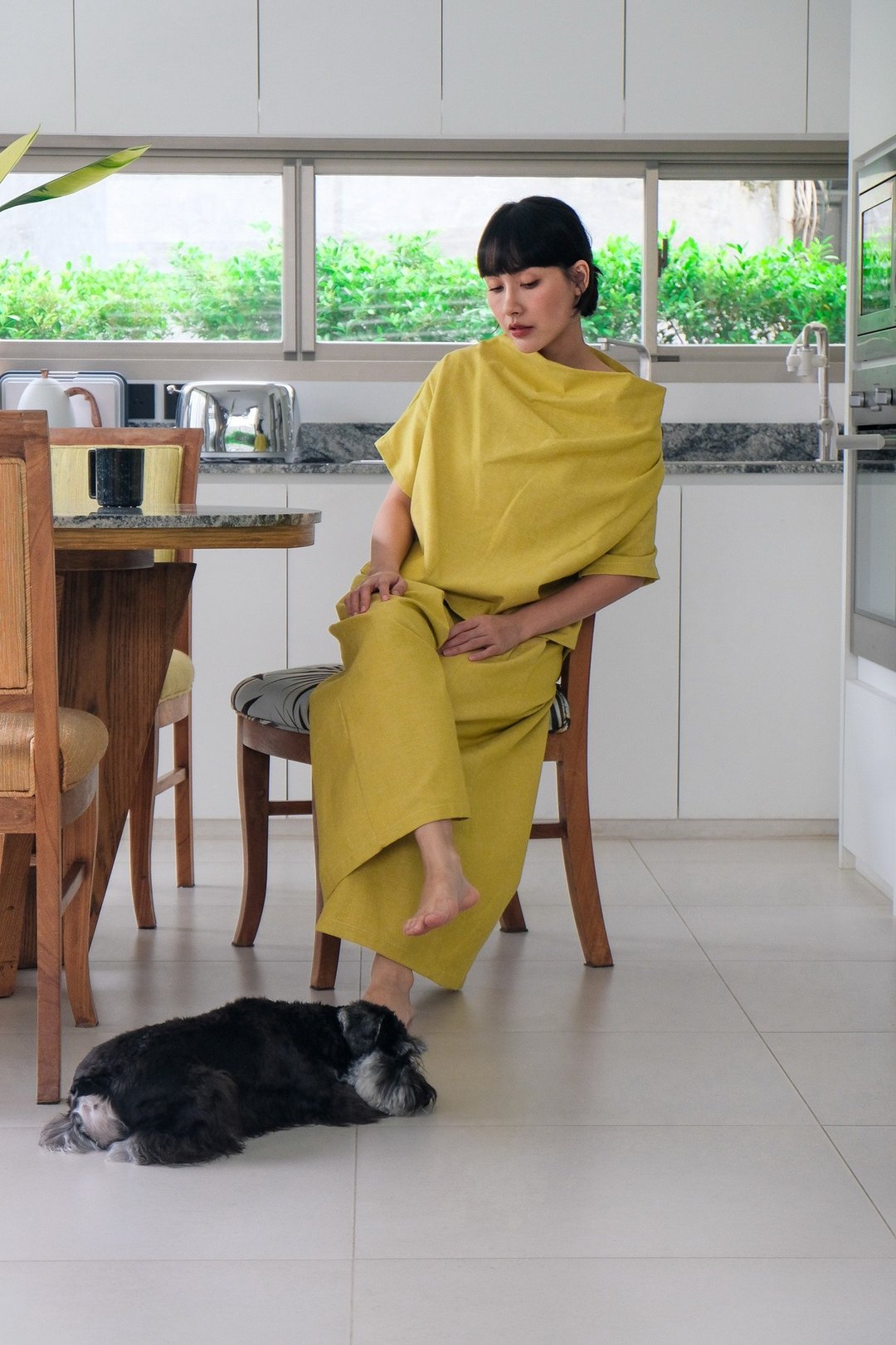 Fortune Palette Funnel Yellow Free Size - 女装上衣 - 其他材质 