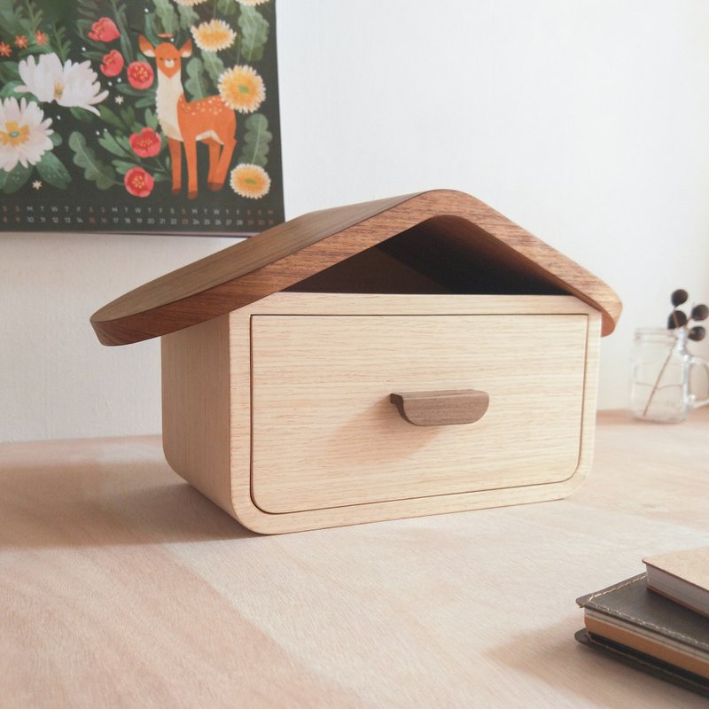 【台湾制造】小屋抽屉收纳盒∣尺寸可订制 - 收纳用品 - 木头 卡其色