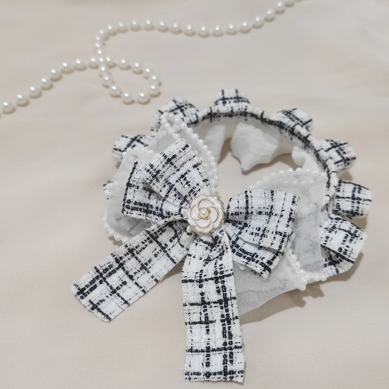 凡妮莎。花边项圈 - 白色丨猫兔狗 宠物领巾 项圈 颈圈 - 项圈/牵绳 - 其他材质 白色