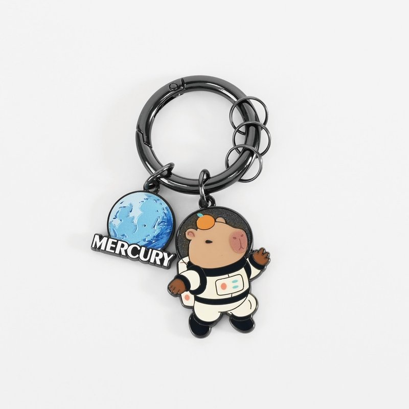 动物太空人夜光钥匙圈 / 水星X水豚 - 钥匙链/钥匙包 - 其他金属 