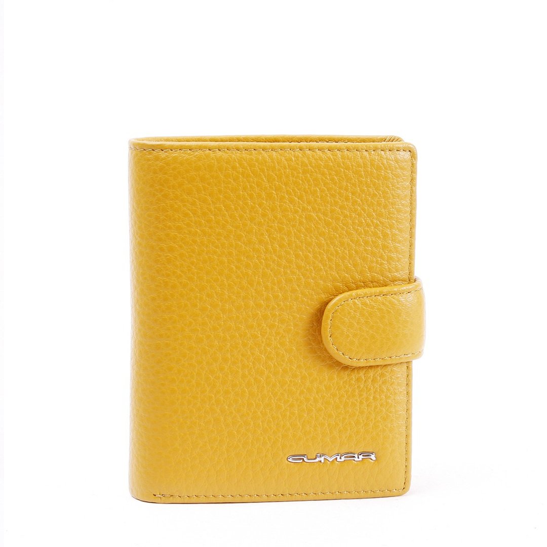 CUMAR 皮夹/真皮/ SPIN 精致 短夹 / SPIN delicate SHORT WALLET - 皮夹/钱包 - 真皮 黄色