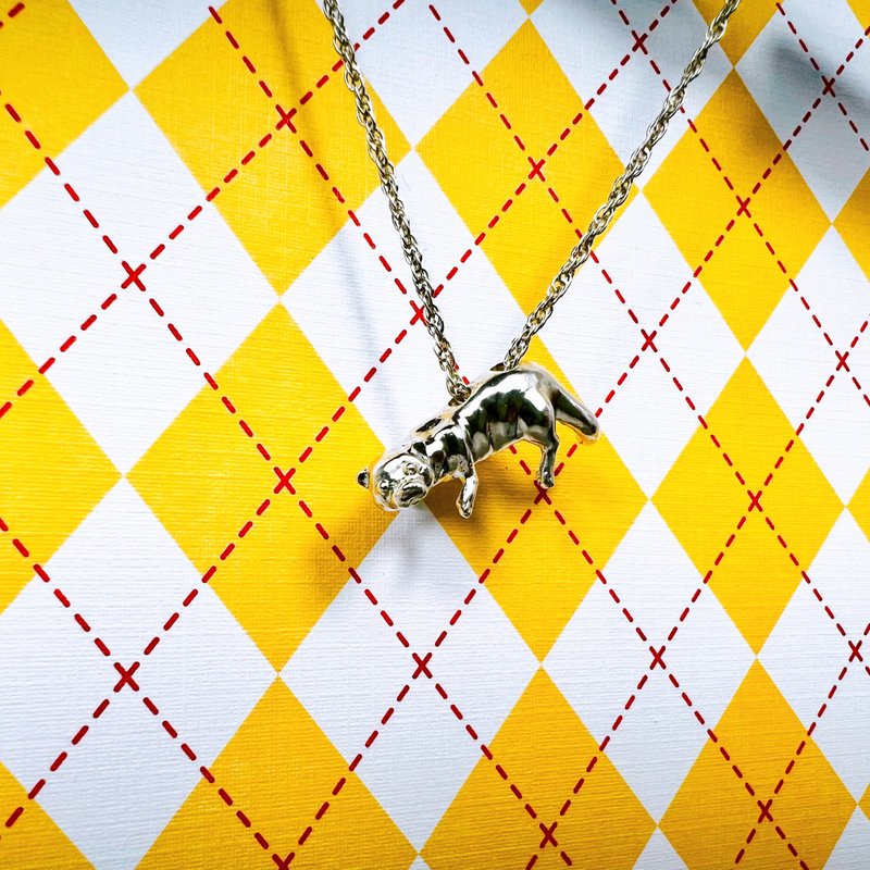 载我一程系列-单独水獭-纯银动物项链 Animal sliver Necklaces - 项链 - 纯银 银色