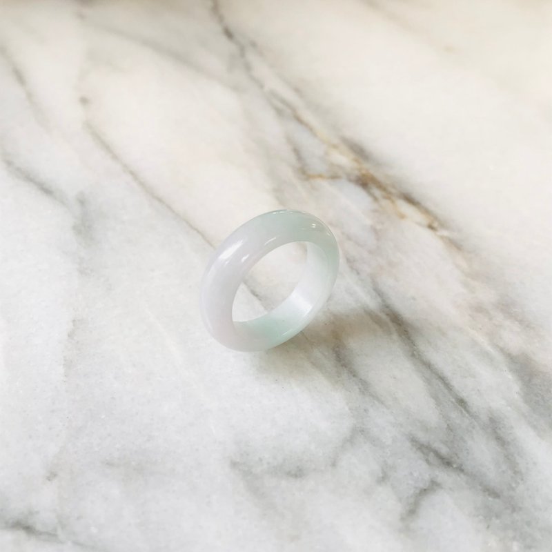 翡翠 玉石 本翡翠 素面戒指　天然石　缅甸产　11号　春彩　薄荷 - 戒指 - 玉石 粉红色