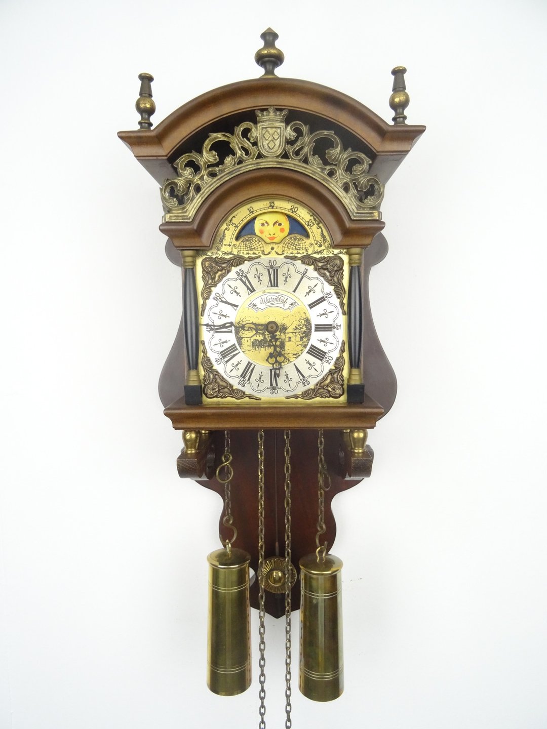 萨兰德（Sallander）Warmink 荷兰古董挂钟 8 日链 (WUBA Junghans 时期) - 时钟/闹钟 - 木头 咖啡色