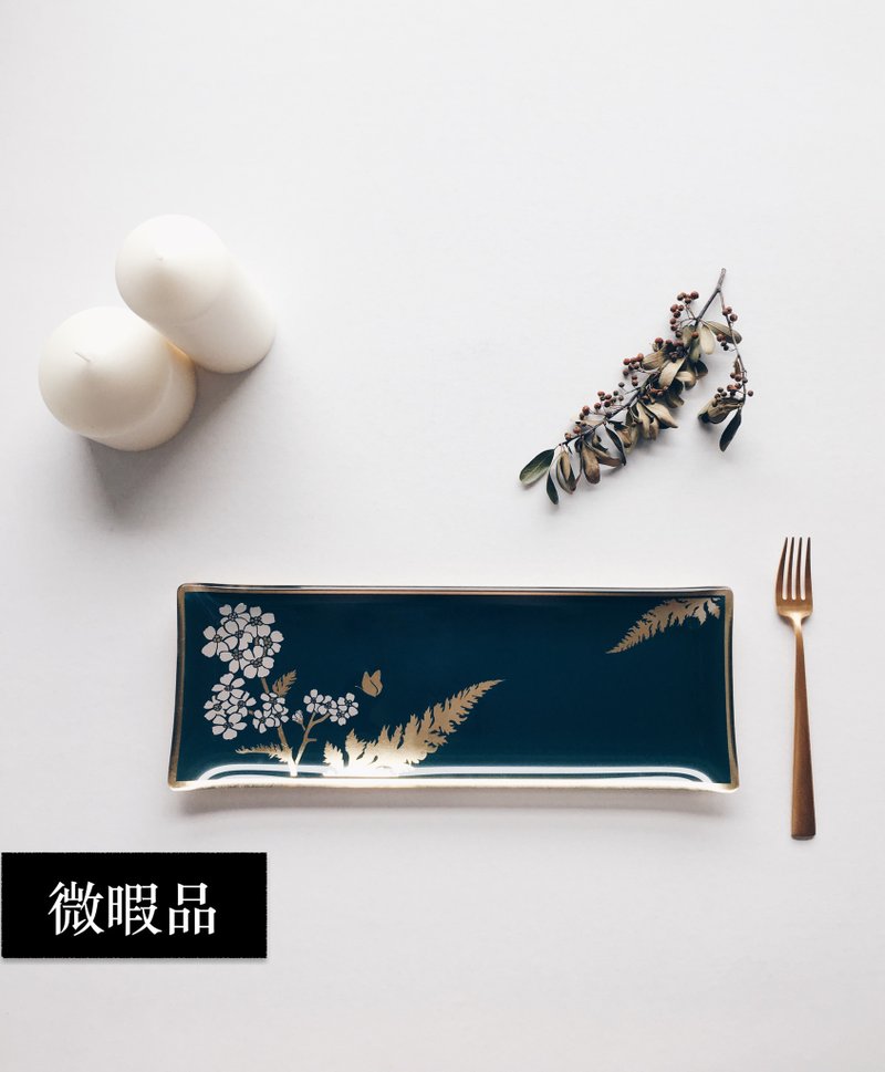 【福袋】惜物计划微瑕品 手工工艺贴箔技法 维纳斯的治愈长方器皿 - 摆饰 - 玻璃 金色