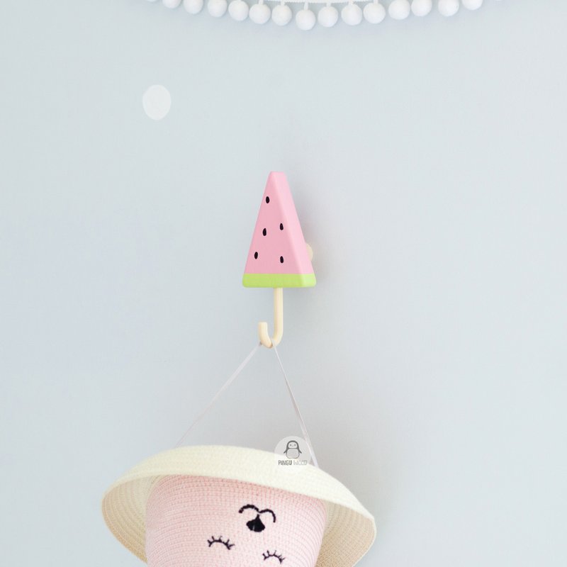 Melon Clothes Wall Hook for Nursery from Natural Wood, wall decor, Bathtoom rack - 儿童家具 - 木头 