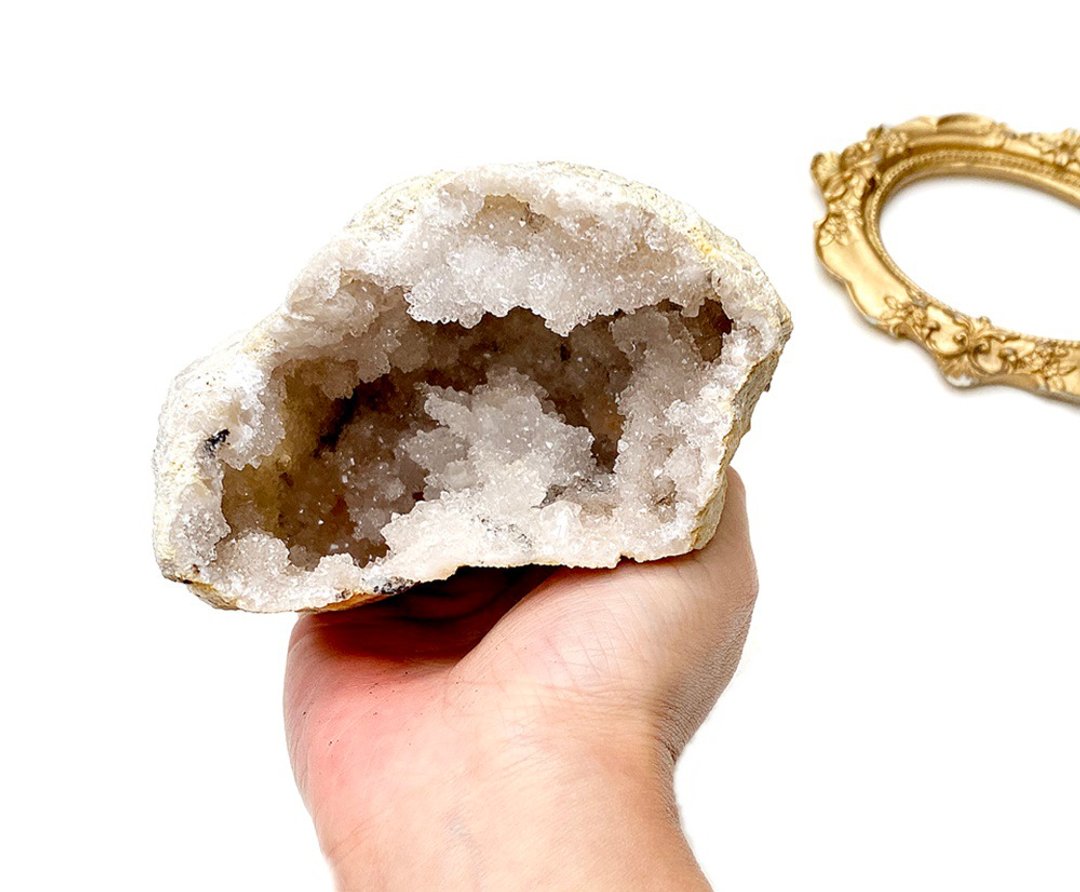 招财改运-天然原矿玛瑙白水晶晶花洞  水晶花 白水晶 消磁  疗愈 - 其他 - 水晶 白色